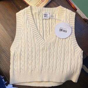 Cropped sweater vest